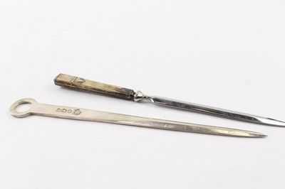 Lot 419 - TWO .925 STERLING SILVER LETTER OPENERS (2)