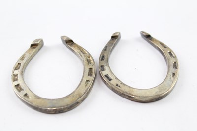 Lot 420 - TWO .925 STERLING SILVER NOVELTY LUCKY HORSESHOES (2)