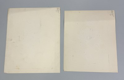 Lot 8 - TWO INDIAN COMPANY SCHOOL WATERCOLOUR PAINTINGS ON PAPER DEPICTING PIETRA DURA MARBLE STUDIES, SIGNED TO THE REVERSE