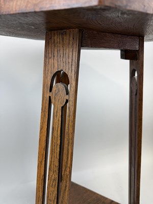 Lot 842 - MANNER OF LIBERTY AND CO: AN ARTS AND CRAFTS OAK OCTAGONAL TABLE