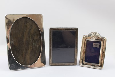 Lot 334 - THREE .925 STERLING SILVER PHOTOGRAPH FRAMES