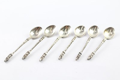 Lot 347 - A COLLECTION OF ANTIQUE .925 STERLING SILVER VICTORIAN APOSTLE SPOONS