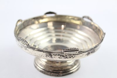 Lot 362 - A VINTAGE .925 STERLING SILVER BON BON DISH/ BOWL ART DECO