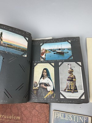 Lot 725 - A COLLECTION OF EPHEMERA, POSTCARD ALBUMS INCLUDING HOLY LAND, AND BLITZKREIG BY LARRY GORE