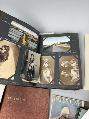 Lot 725 - A COLLECTION OF EPHEMERA, POSTCARD ALBUMS INCLUDING HOLY LAND, AND BLITZKREIG BY LARRY GORE