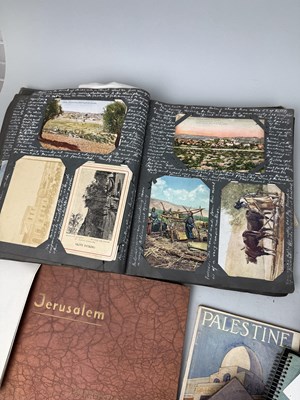 Lot 725 - A COLLECTION OF EPHEMERA, POSTCARD ALBUMS INCLUDING HOLY LAND, AND BLITZKREIG BY LARRY GORE