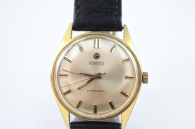 Lot 375 - A ROAMER VANGUARD GOLD TONE WATCH