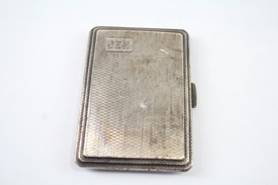 Lot 381 - A .925 STERLING SILVER CIGARETTE CASE VINTAGE ART DECO