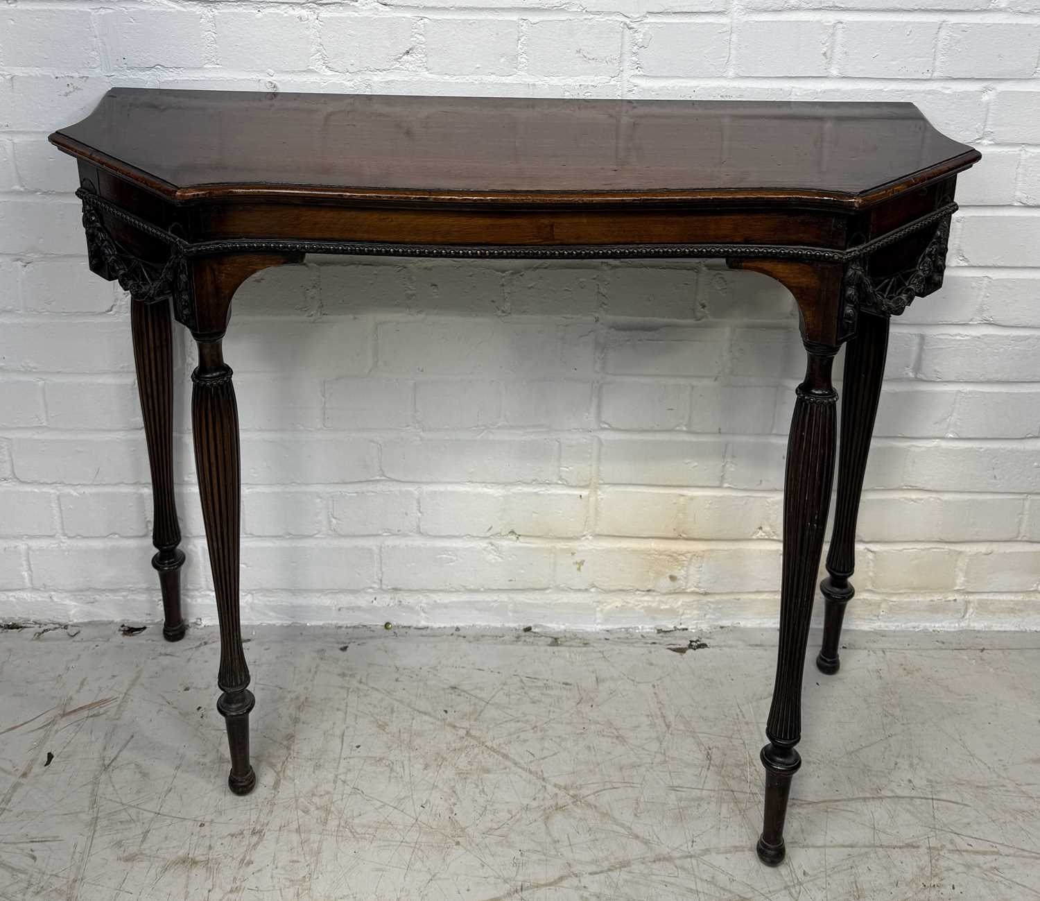 Lot 686 - AN ADAMS STYLE MAHOGANY CONSOLE TABLE