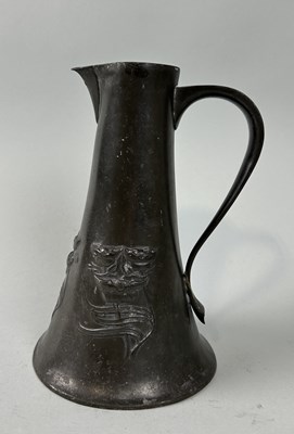 Lot 632 - ARCHIBALD KNOX FOR LIBERTY AND CO: A PEWTER JUG