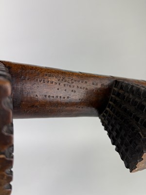 Lot 315 - A 19TH CENTURY ZULU CARVED WOODEN HEADREST