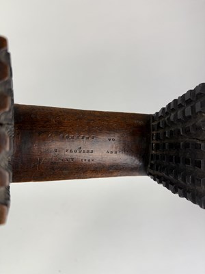 Lot 315 - A 19TH CENTURY ZULU CARVED WOODEN HEADREST
