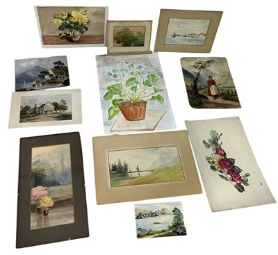 Lot 956 - A LARGE GROUP OF WATERCOLOURS