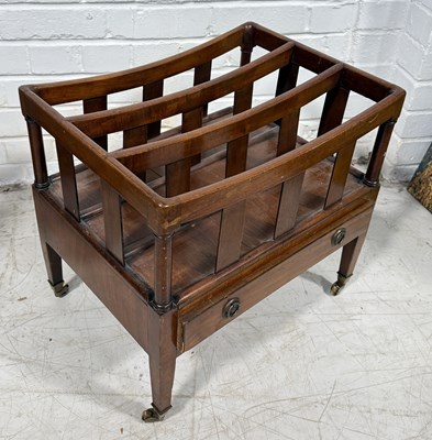 Lot 848 - AN ANTIQUE MAHOGANY CANTERBURY
