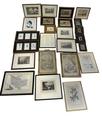 Lot 834 - A LARGE COLLECTION OF ANTIQUE PRINTS AND ENGRAVINGS