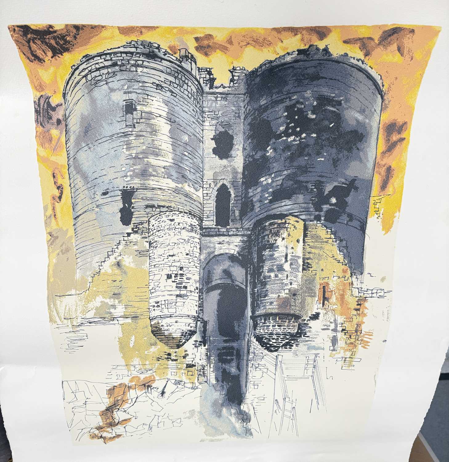 Lot 474 - JOHN PIPER: A RARE PRINT, 'HARLECH CASTLE, 1989'