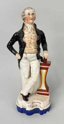Lot 448 - STAFFORDSHIRE, FIGURE OF JOHN JOSEPH GURNEY, QUAKER MINISTER CIRCA 1847