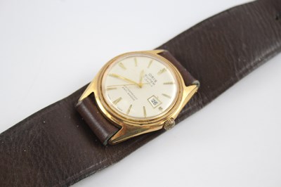 Lot 439 - A MEN'S VINTAGE TISSOT SEASTAR GOLD TONE WATCH