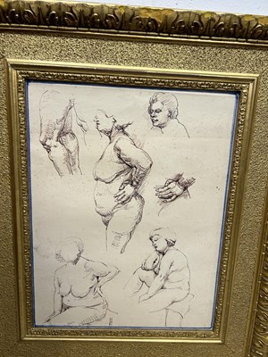 Lot 953 - TWO NUDE STUDIES, INK AND CHARCOAL (2)