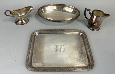 Lot 316 - A SILVER PLATED PART TEA SERVICE BY FAMILY REPUTE SAID TO HAVE BEEN SALVAGED FROM HITLER'S YACHT (4)