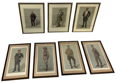 Lot 522 - A GROUP OF SEVEN FRAMED VANITY FAIR SPY PRINTS