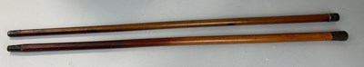 Lot 319 - TWO SILVER TOPPED CANES / WALKING STICKS (2)