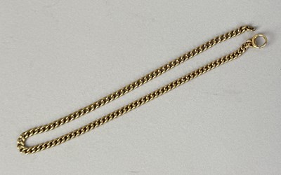 Lot 373 - AN 18CT GOLD WATCH CHAIN