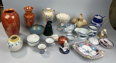 Lot 1214 - A LARGE COLLECTION OF ENGLISH CERAMICS TO INCLUDE SUFFRAGETTE BELL CERAMIC, EARLY WORCESTER, ROYAL DOULTON, RUSKIN