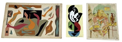 Lot 755 - ERIC ROGERS: A GROUP OF THREE MIXED MEDIA ABSTRACT COLLAGES