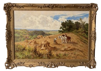 Lot 729 - HENRY H PARKER: AN OIL PAINTING ON CANVAS 'ON THE WEY, ELSTEAD, SURREY