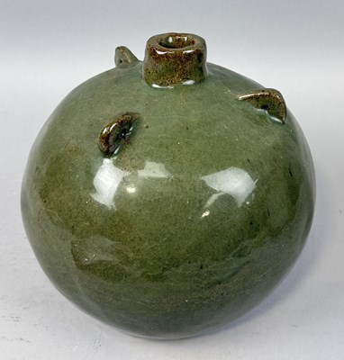 Lot 246 - A CHINESE GLAZED JAR WITH LUG HANDLES