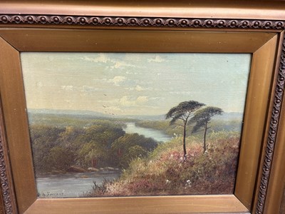 Lot 762 - W. M. FREEZOR: A PAIR OF OIL PAINTINGS ON CANVAS DEPICTING A RIVERSIDE LANDSCAPE