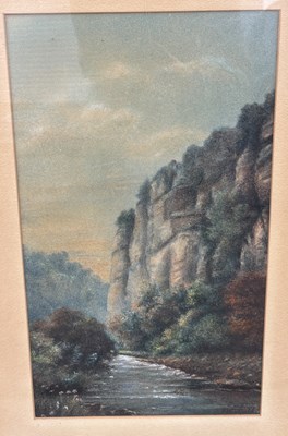 Lot 766 - A PAIR OF PASTEL LANDSCAPE DRAWINGS ON PAPER