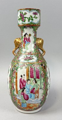 Lot 247 - A CHINESE 19TH CENTURY CANTON BOTTLE VASE