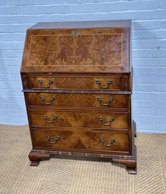 Lot 1042 - A BURR WALNUT INLAID BUREAU