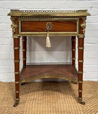 Lot 960 - IN THE MANNER OF FRANCOIS LINKE: A CROSS BANDED KINGWOOD ORMOLU MOUNTED SIDE CONSOLE TABLE