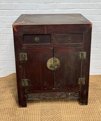 Lot 1062 - A CHINESE RED PAINTED CABINET