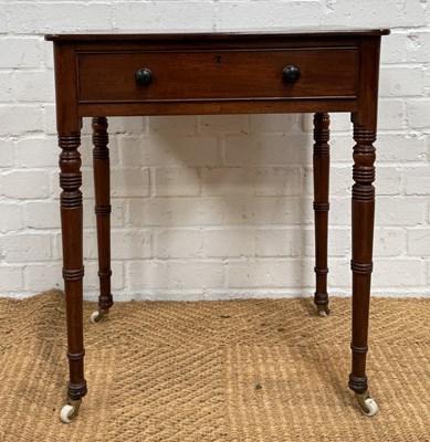Lot 1058 - A 19TH CENTURY MAHOGANY SIDE TABLE