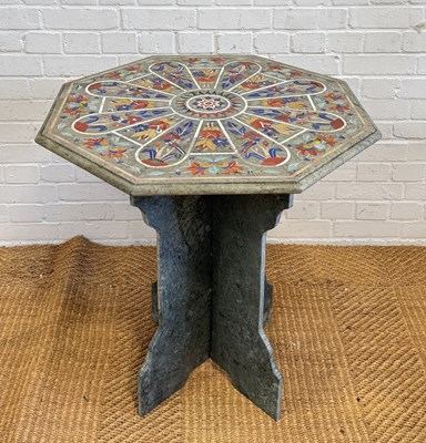 Lot 981 - A PIETRA DURA MARBLE TABLE