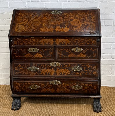 Lot 961 - AN 18TH CENTURY DUTCH MARQUETRY INLAID BUREAU
