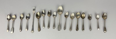 Lot 262A - A COLLECTION OF SILVER SPOONS AND A PICKLE FORK, TO INCLUDE GEORGIAN