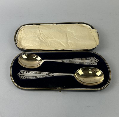 Lot 270 - A PAIR OF SILVER PRESENTATION SPOONS