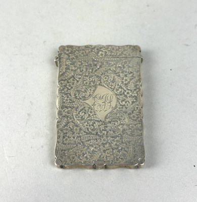 Lot 317 - A SILVER CALLING CARD CASE