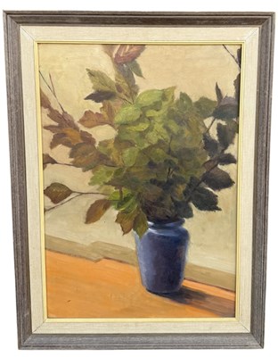 Lot 864 - ALBERT HART: AN OIL PAINTING ON BOARD, 'BEECH LEAVES'