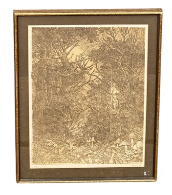 Lot 881 - ROLAND CAT (FRENCH, 1943-2016): AN ETCHING ON PAPER, 'L'EVASION', 1982