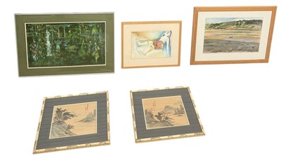 Lot 888 - FIVE PAINTINGS TO INCLUDE CHINESE