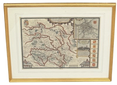 Lot 871 - JOHN SPEEDE: A MAP OF HEREFORDSHIRE