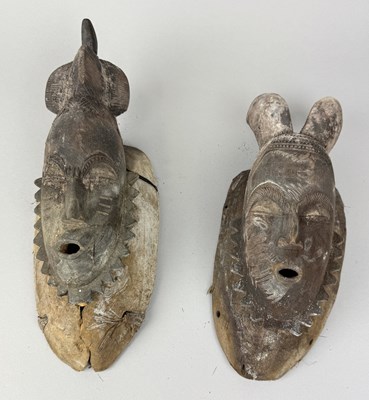Lot 663 - TWO WOODEN AFRICAN MASKS