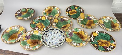 Lot 649 - A GROUP OF WEDGWOOD MAJOLICA DISHES