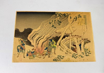 Lot 200 - A JAPANESE WOODBLOCK PRINT, SIGNED HOKUSAI